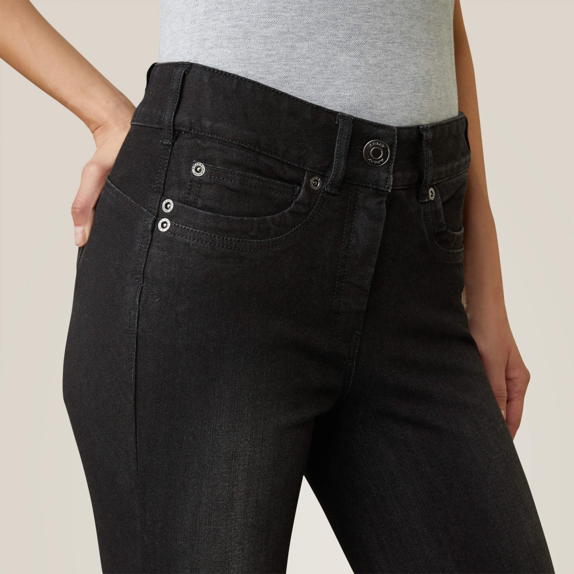 Halo B Denim Knee Patch Breech - Women