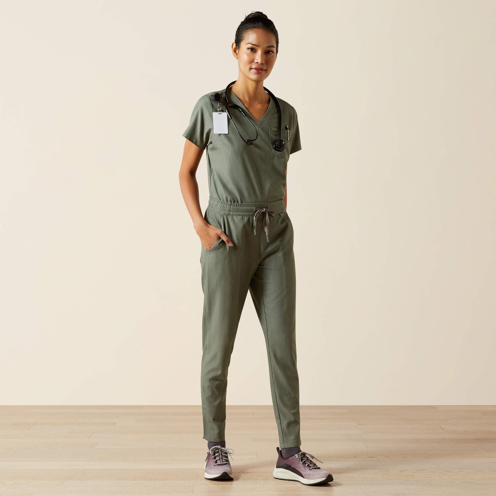 Beth Basic Scrub Top - Women