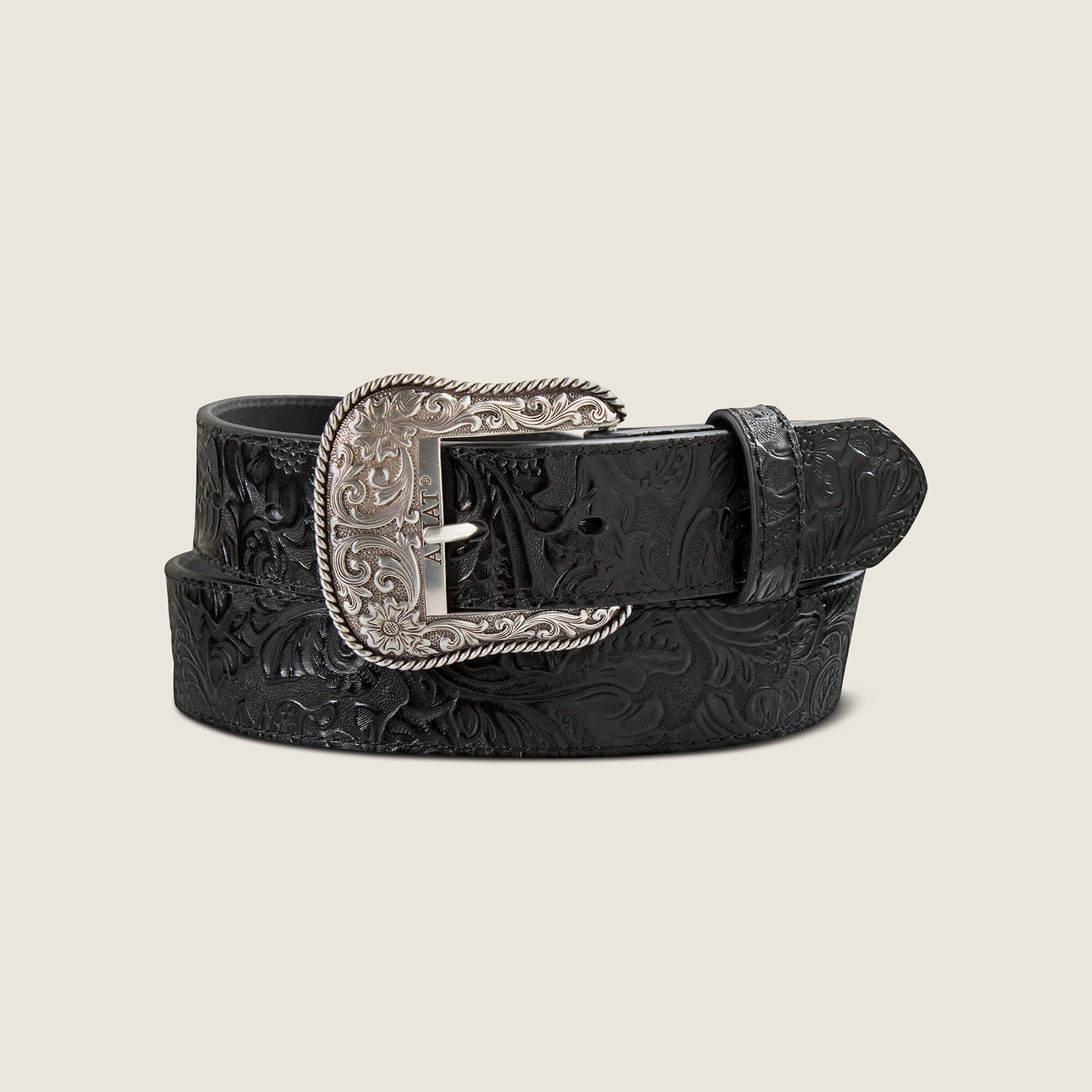 Floral Embossed Rope Belt - Women