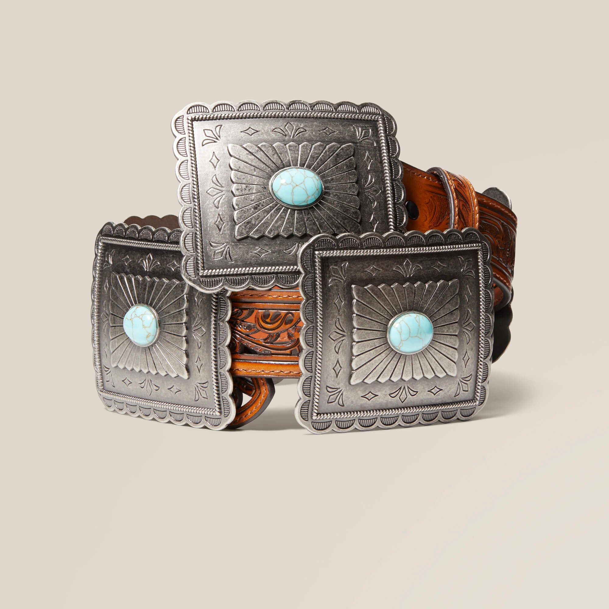 Turquoise Burst Concho Belt - Women|Trends