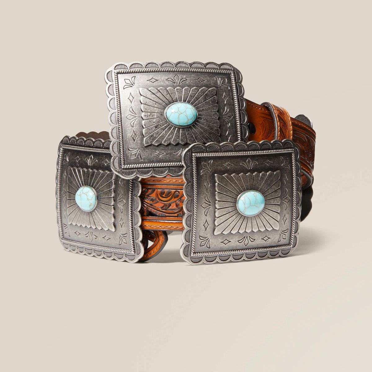 Turquoise Burst Concho Belt - Women|Trends