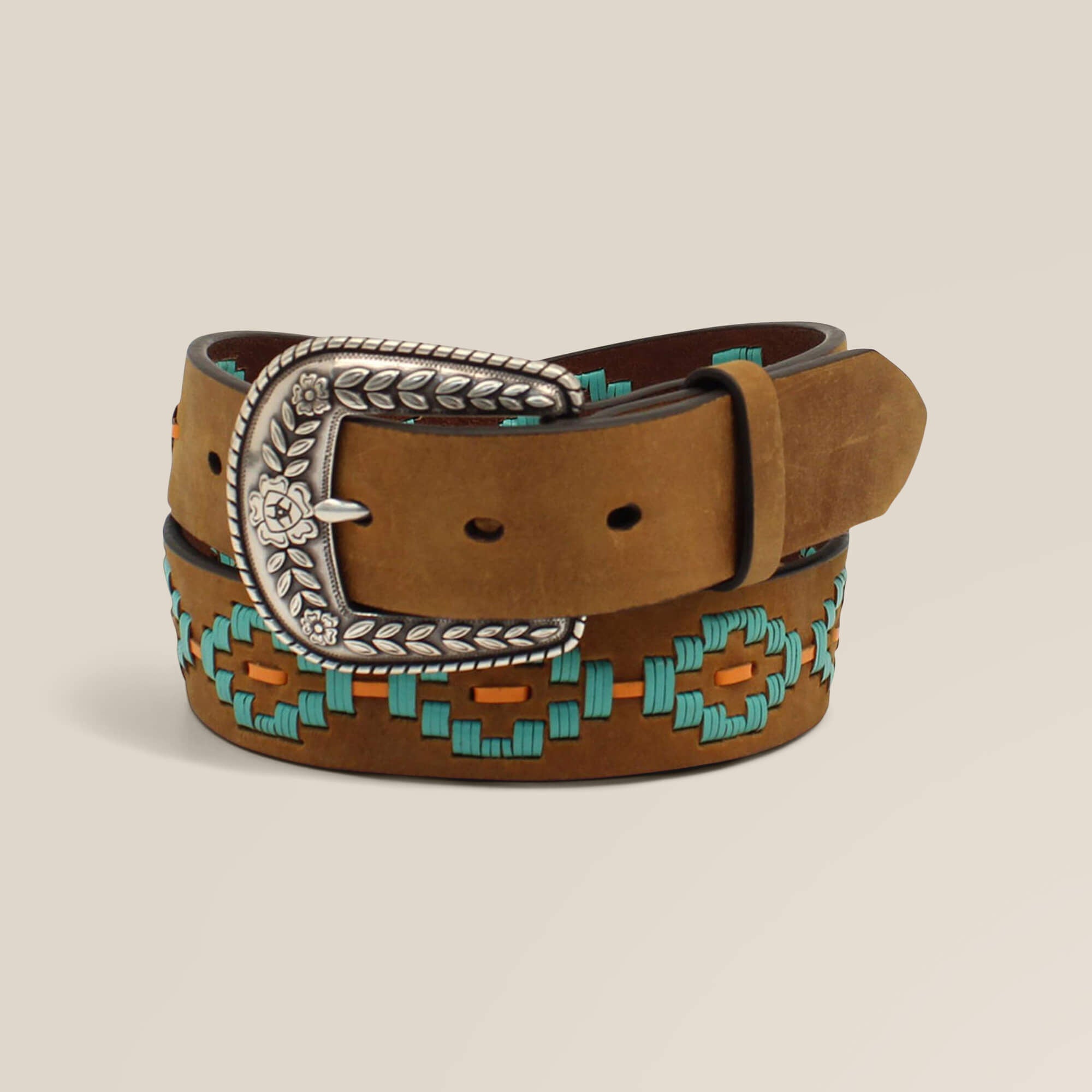 Turquoise Diamond Embroidery Belt - Women|Trends