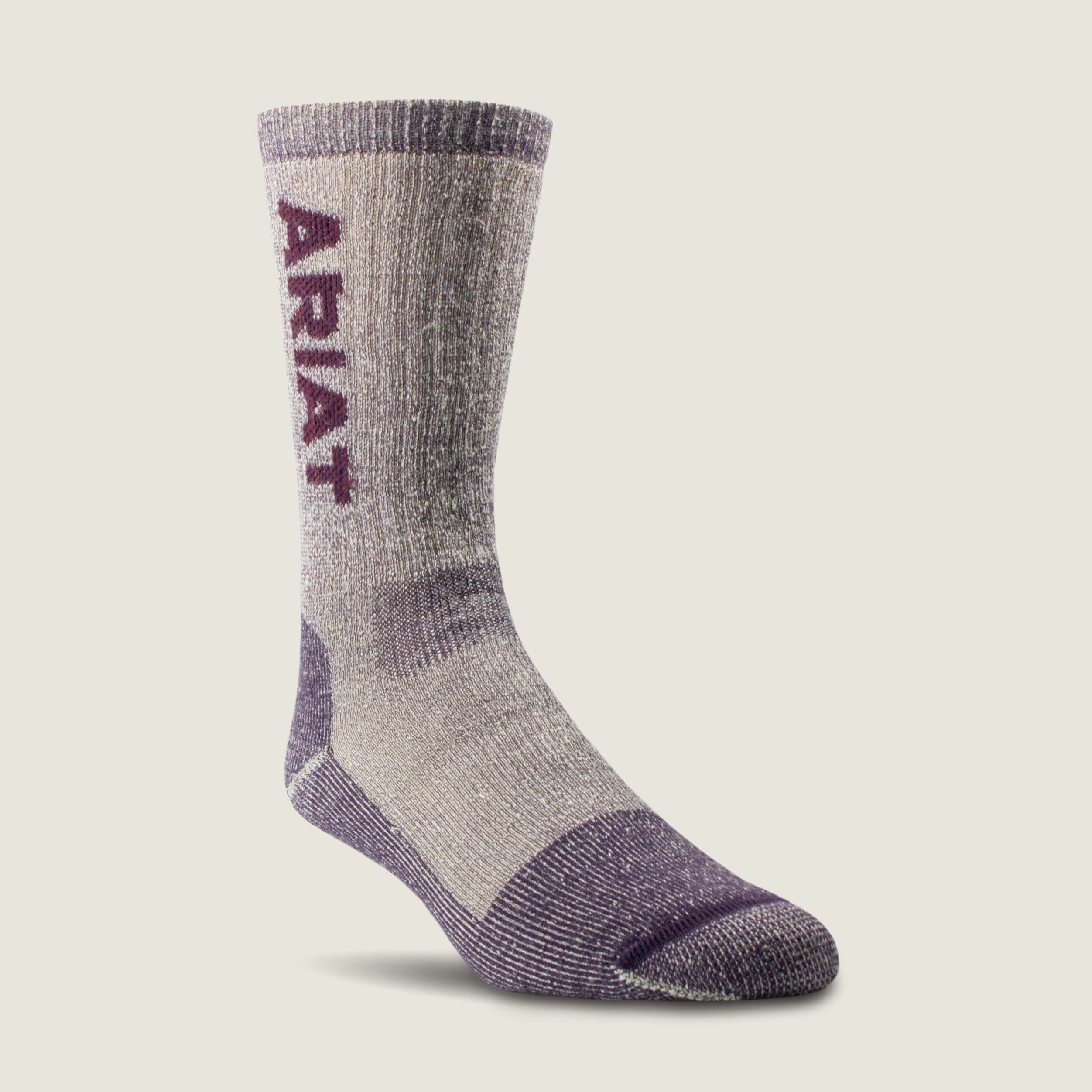 Midweight Merino Wool Blend Steel Toe Work Sock 2 Pair Multi Color Pack - Women