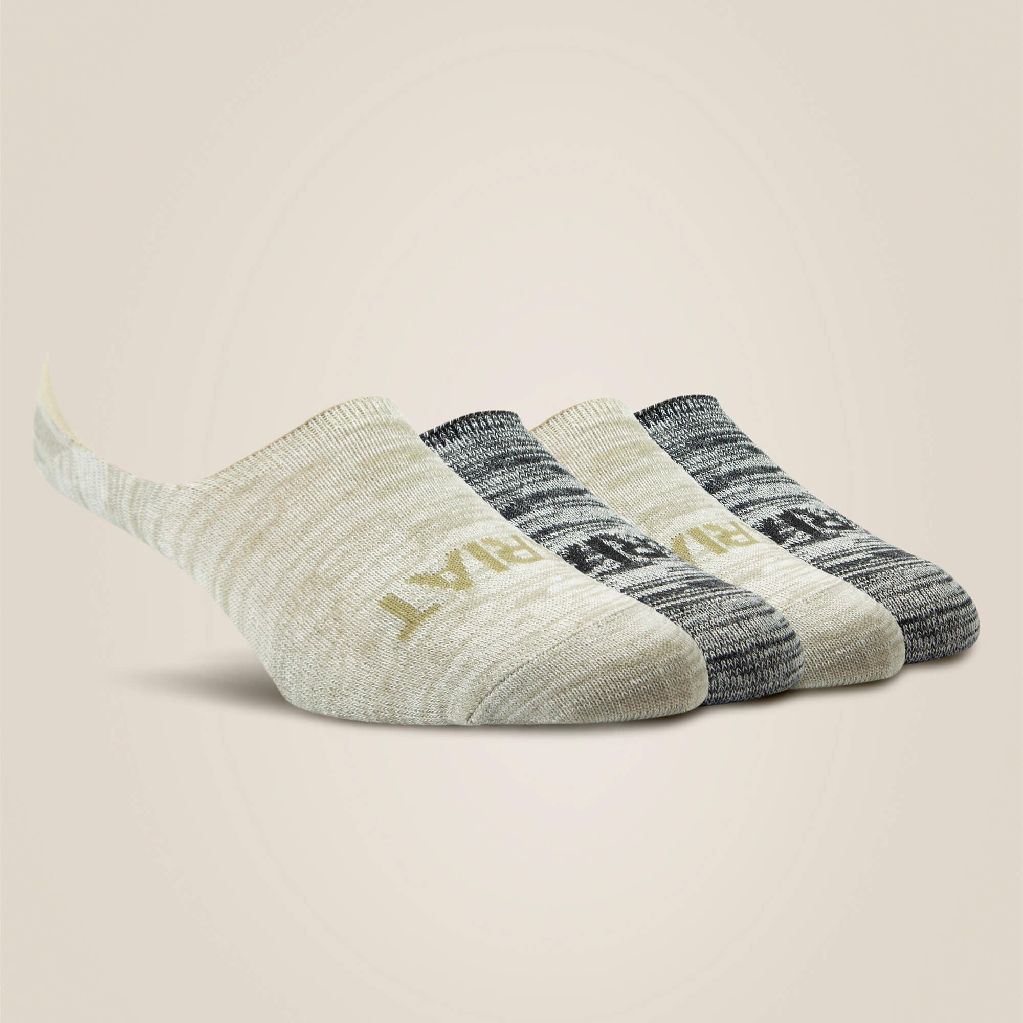 No Slip No Show Sock 4 Pair Multi Color Pack - Women