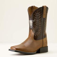 Stampede Wide Square Toe Western Boot - Kids