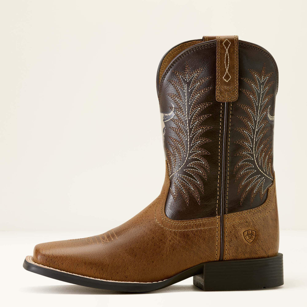 Stampede Wide Square Toe Western Boot - Kids