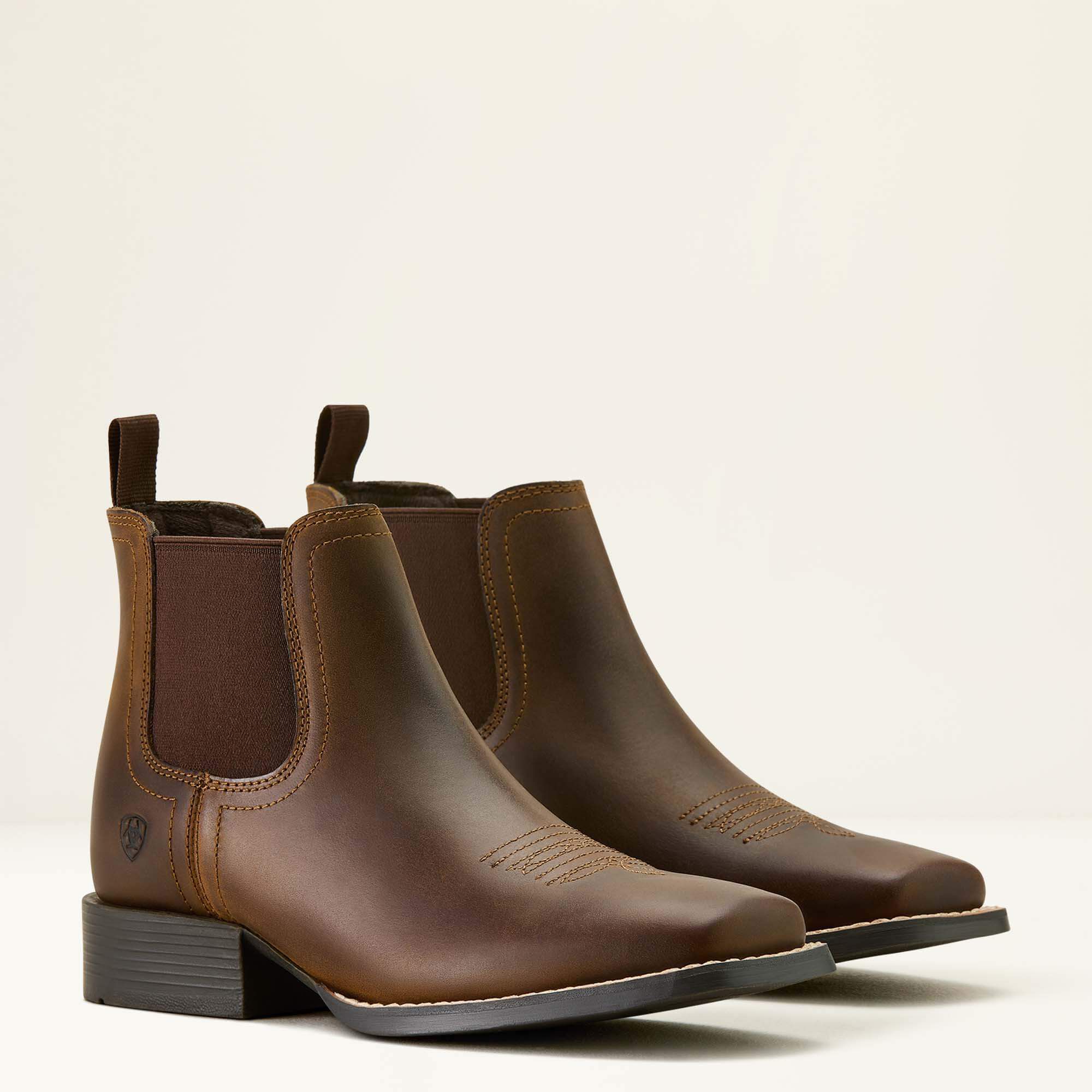 Booker Chelsea Wide Square Toe Western Boot - Kids