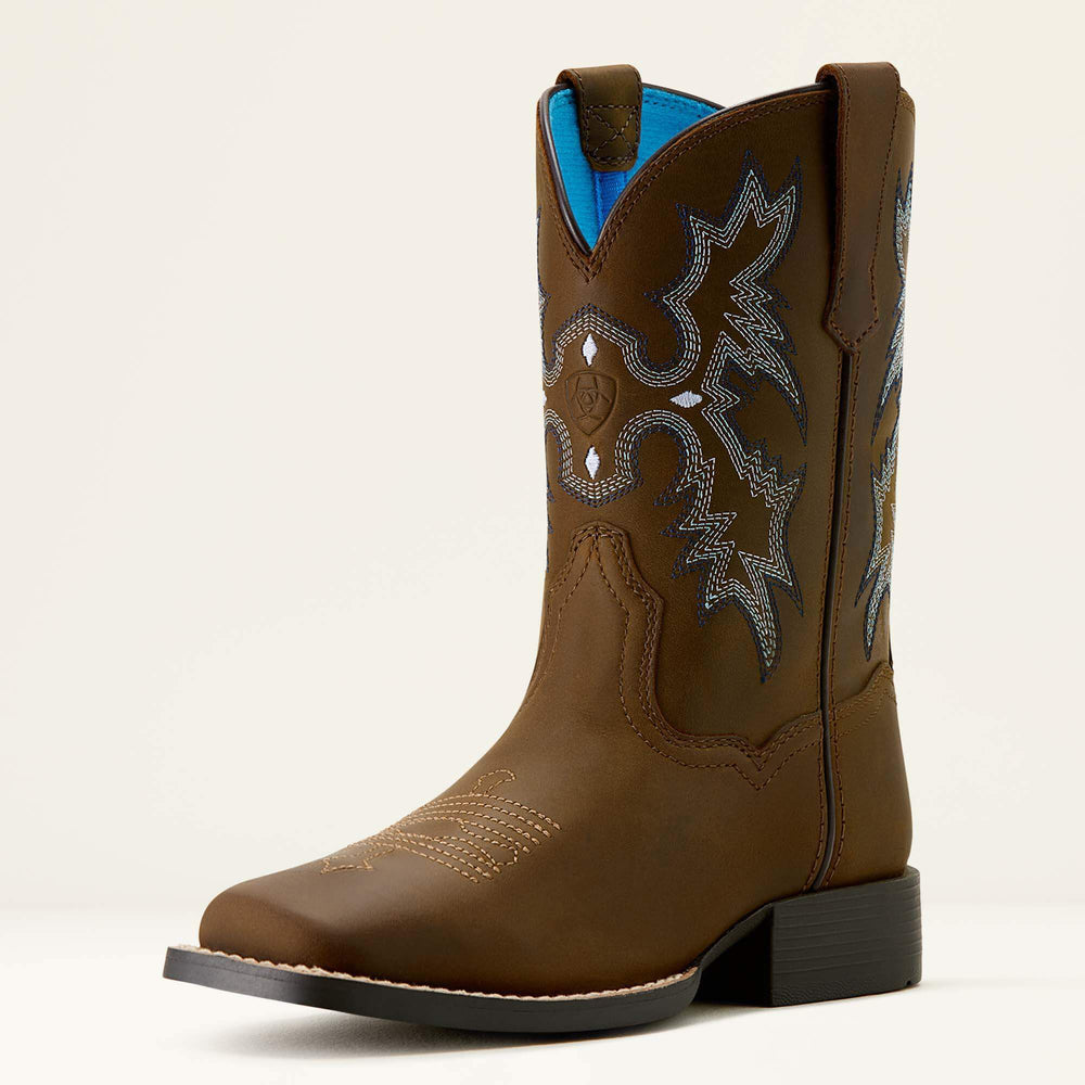 Tombstone Wide Square Toe Western Boot - Kids