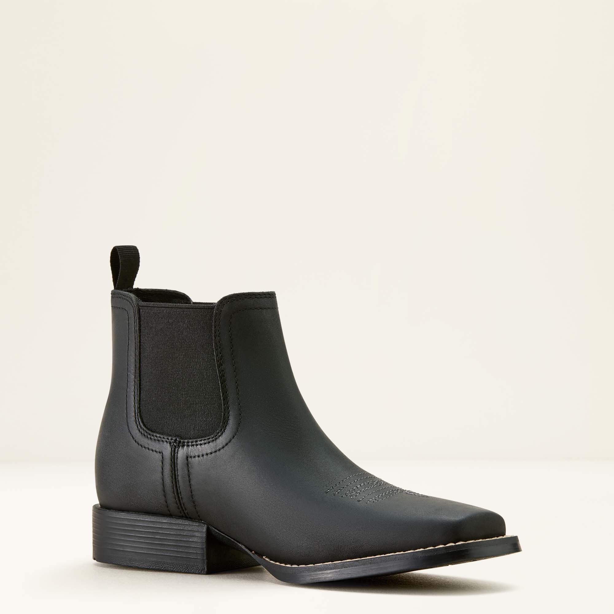 Booker Chelsea Wide Square Toe Western Boot - Kids