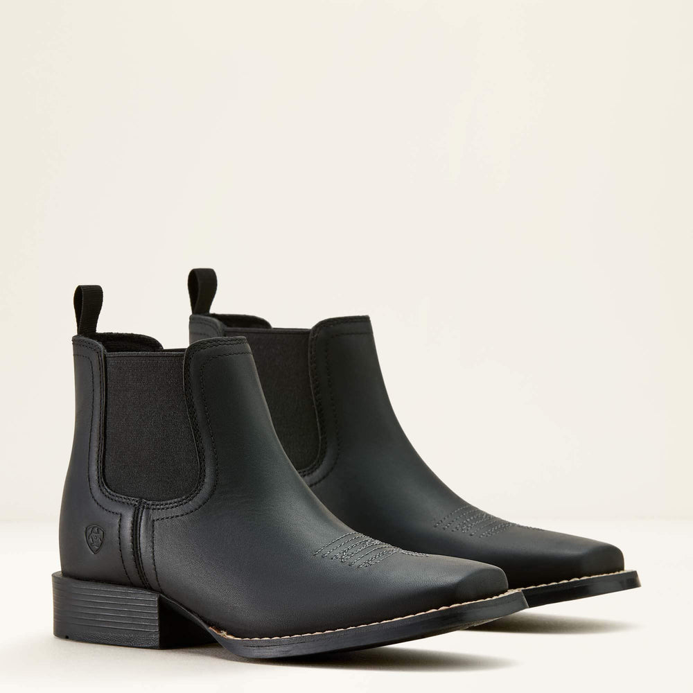 Booker Chelsea Wide Square Toe Western Boot - Kids