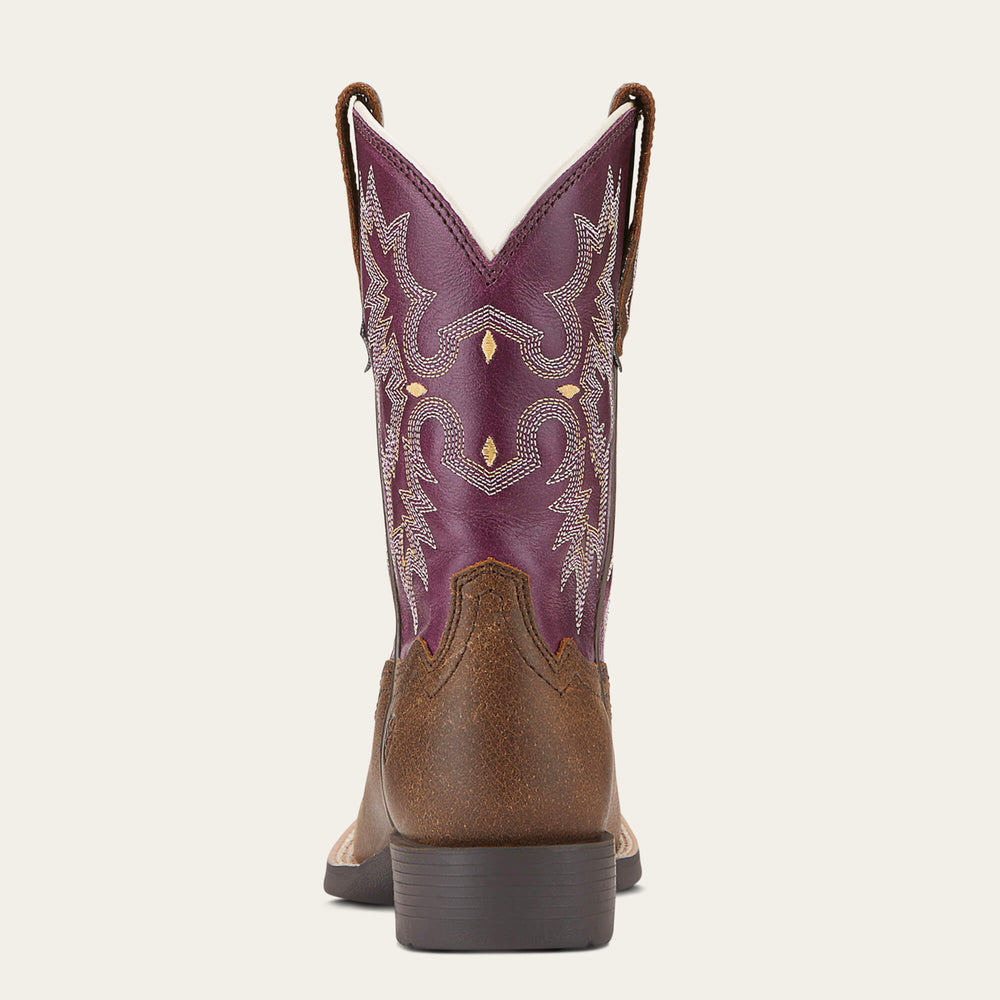 Tombstone Wide Square Toe Western Boot - Kids