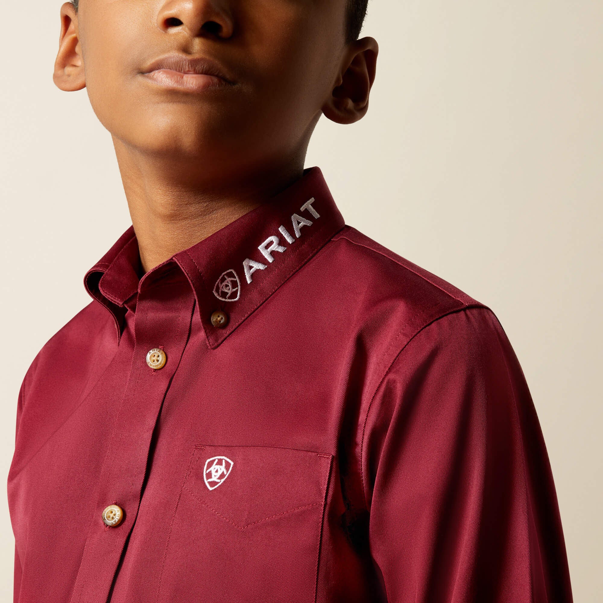 Team Logo Twill Classic Fit Shirt - Kids