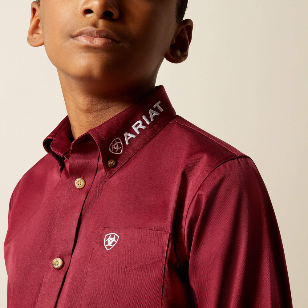 Team Logo Twill Classic Fit Shirt - Kids