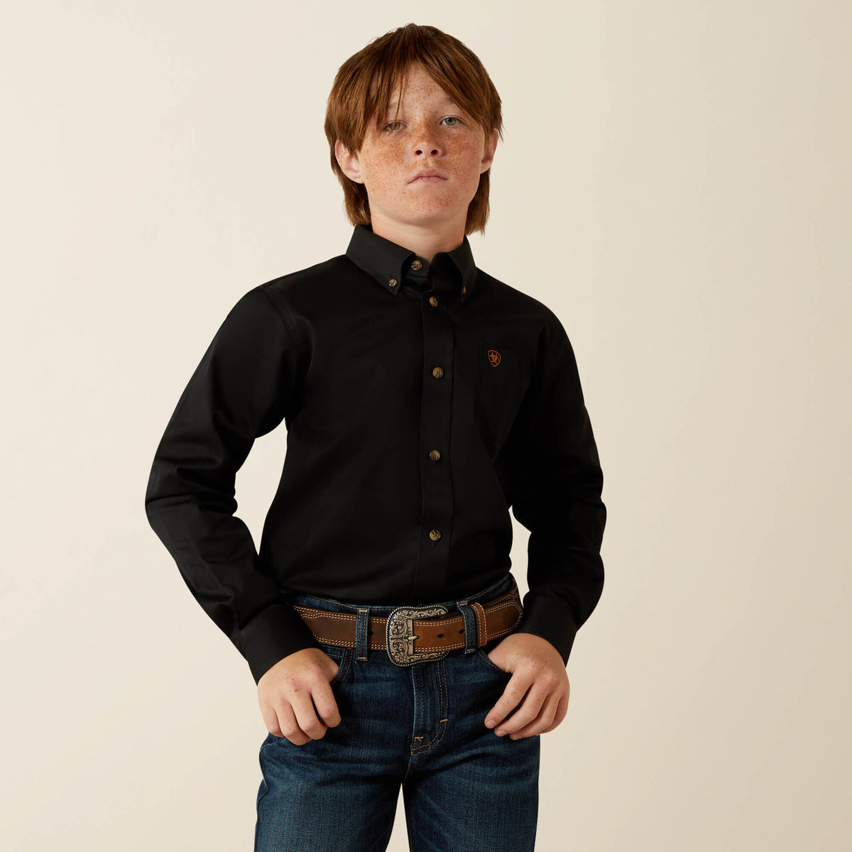 Solid Twill Classic Fit Shirt - Kids
