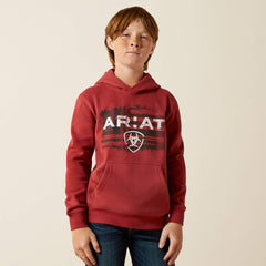 Ariat Liquid Stamp Flag Hoodie - Kids