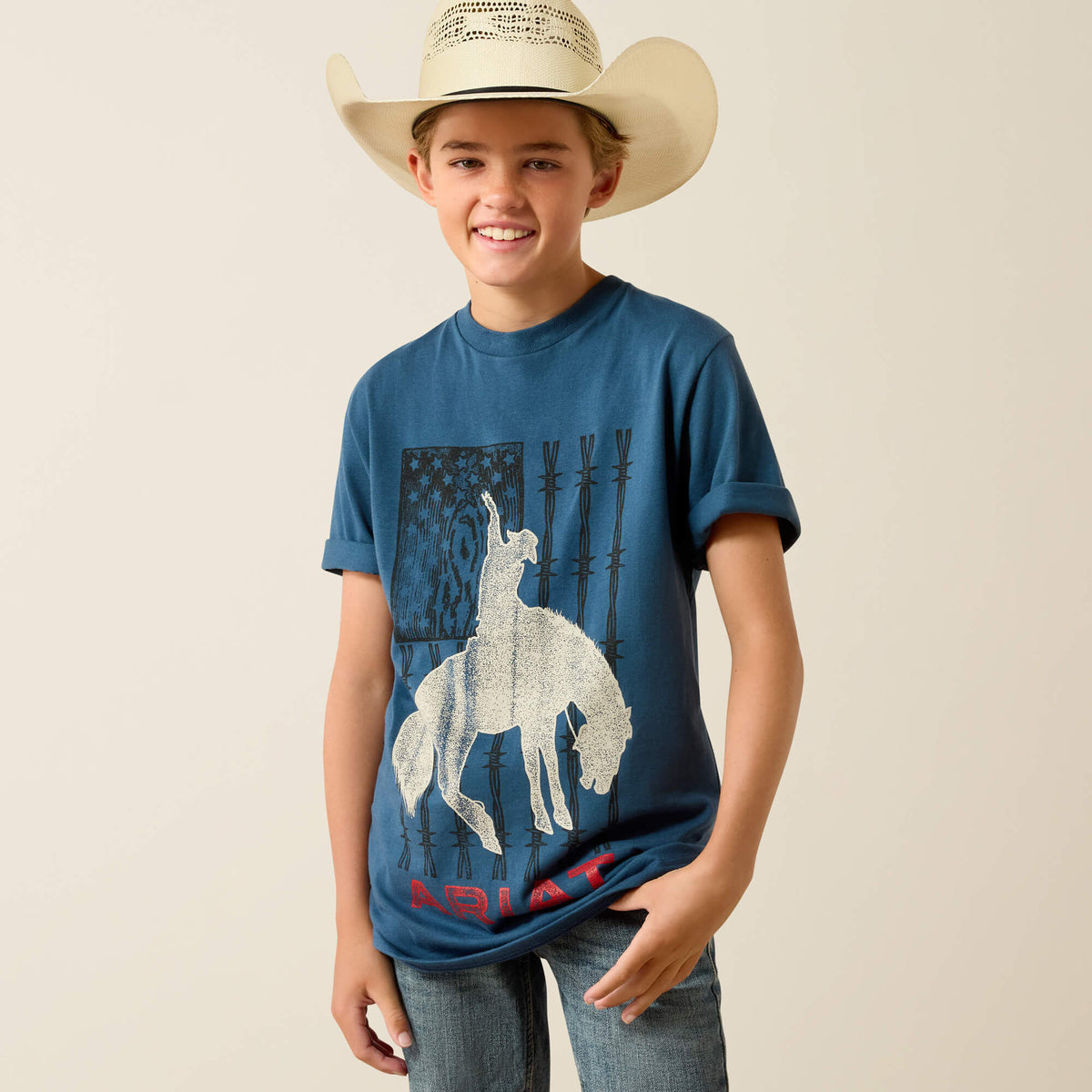 Ariat Flag Bronco T-Shirt - Kids