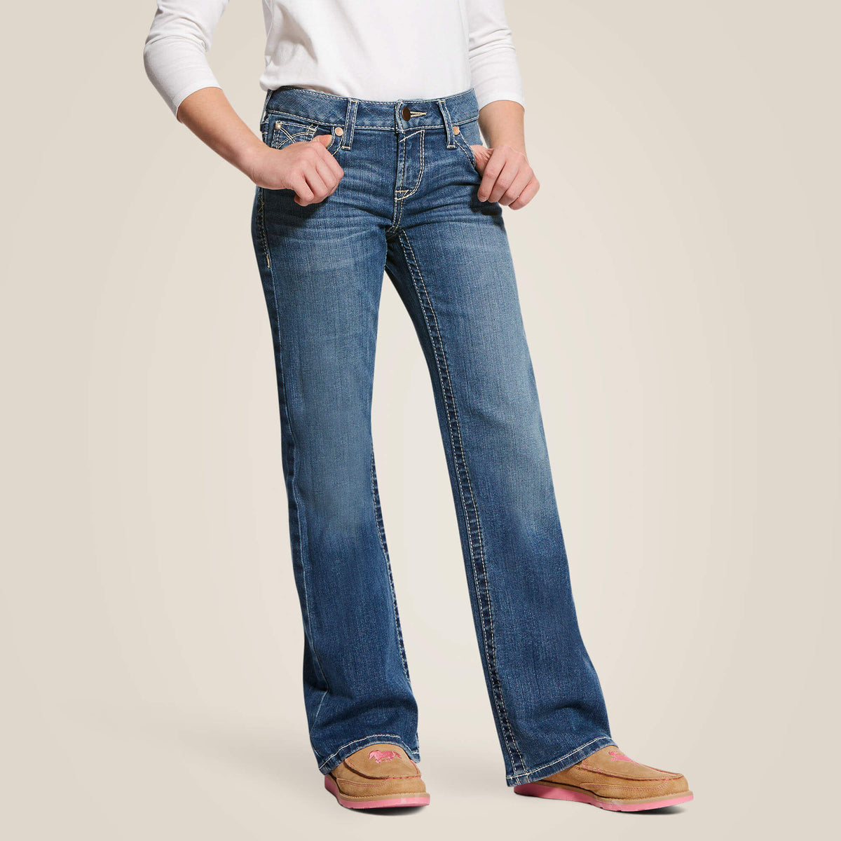 Whipstitch Boot Cut Jean - Kids