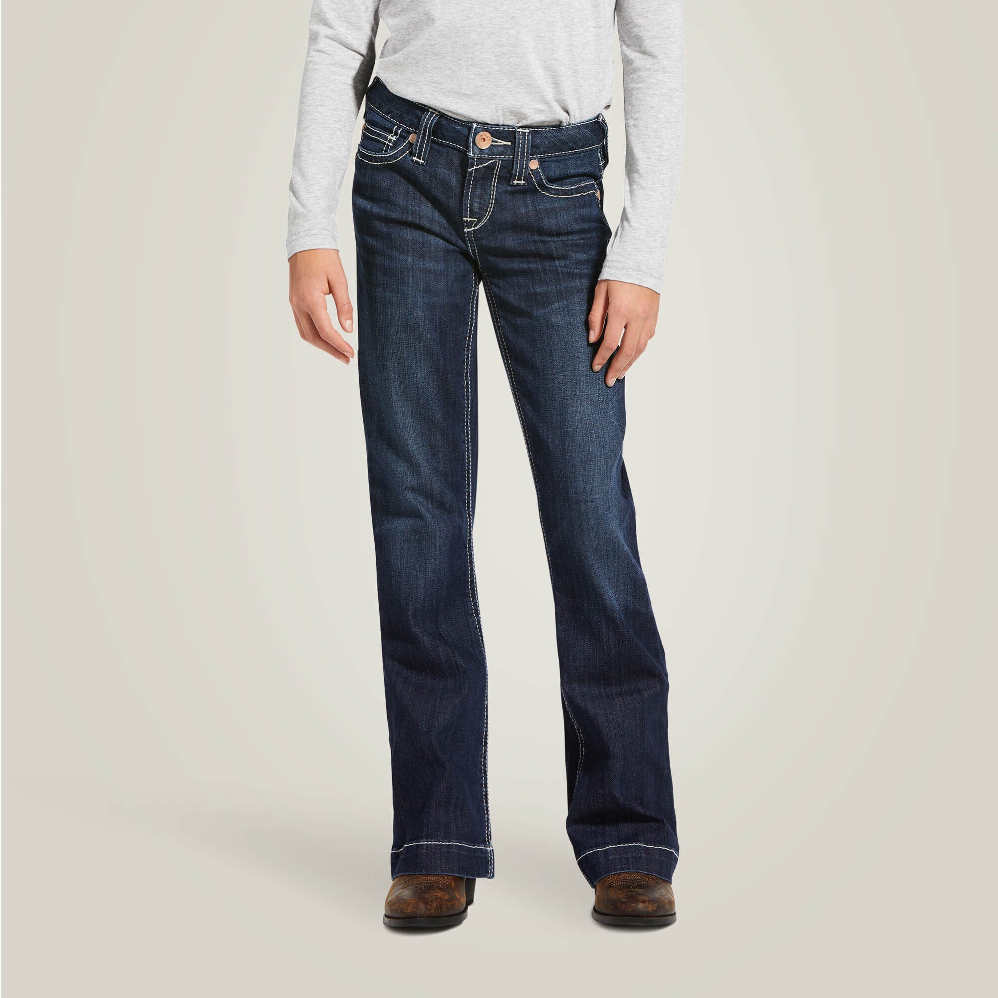Trouser Mid Rise Stretch Ella Wide Leg Jean - Kids