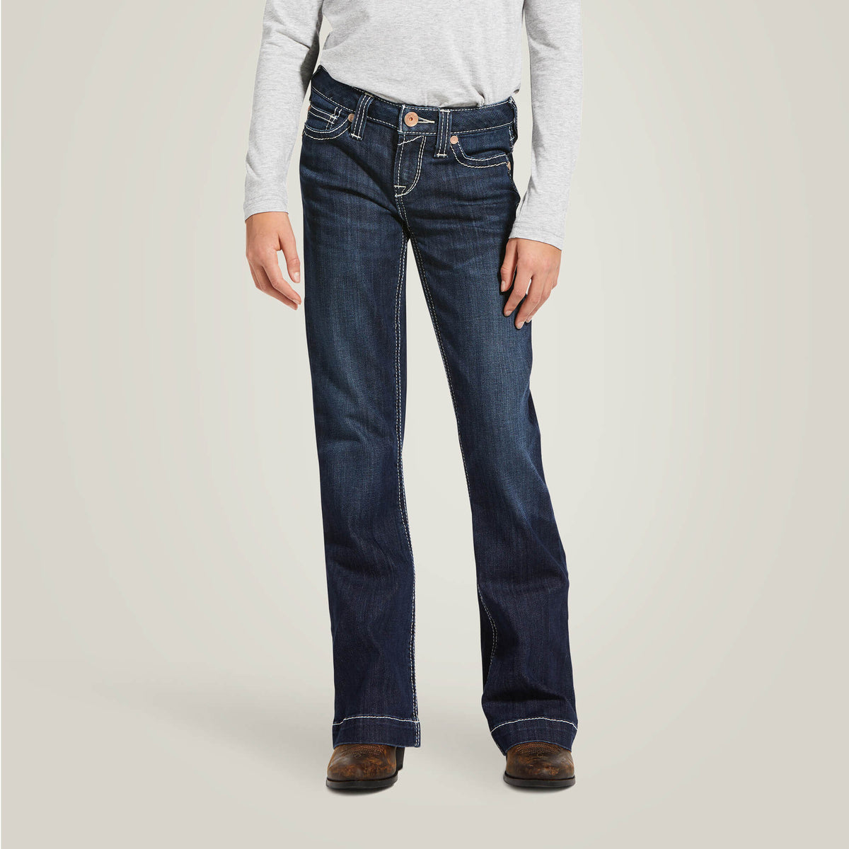 Trouser Mid Rise Stretch Ella Wide Leg Jean - Kids
