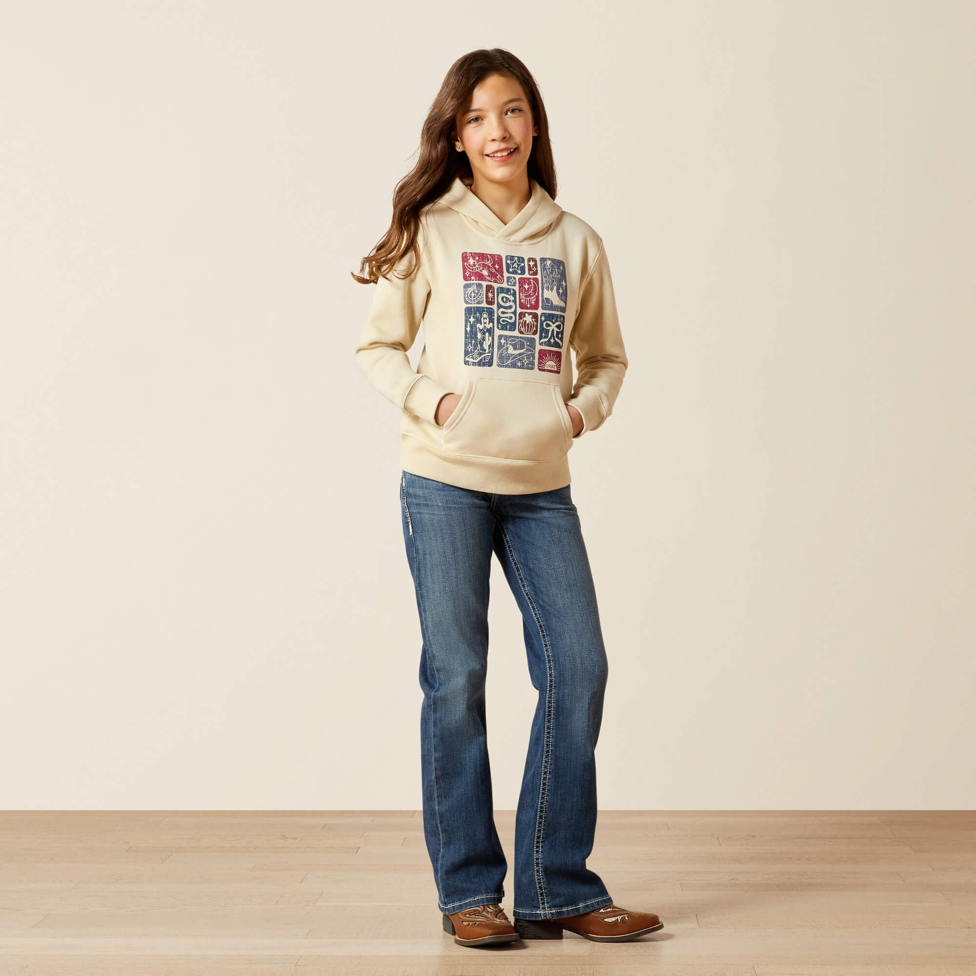 Western Blocks Hoodie - Kids