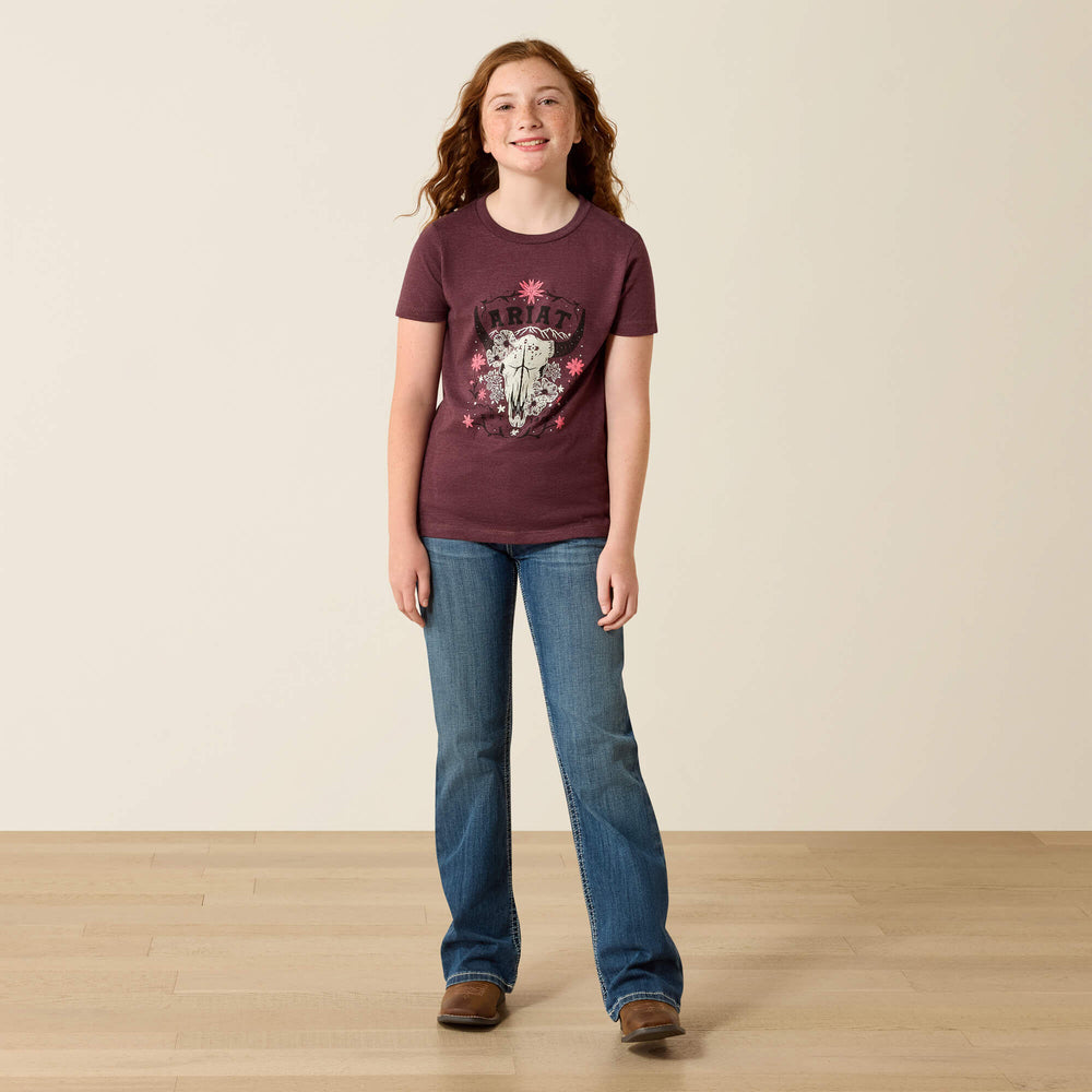 Ariat Skulls Florals T-Shirt - Kids