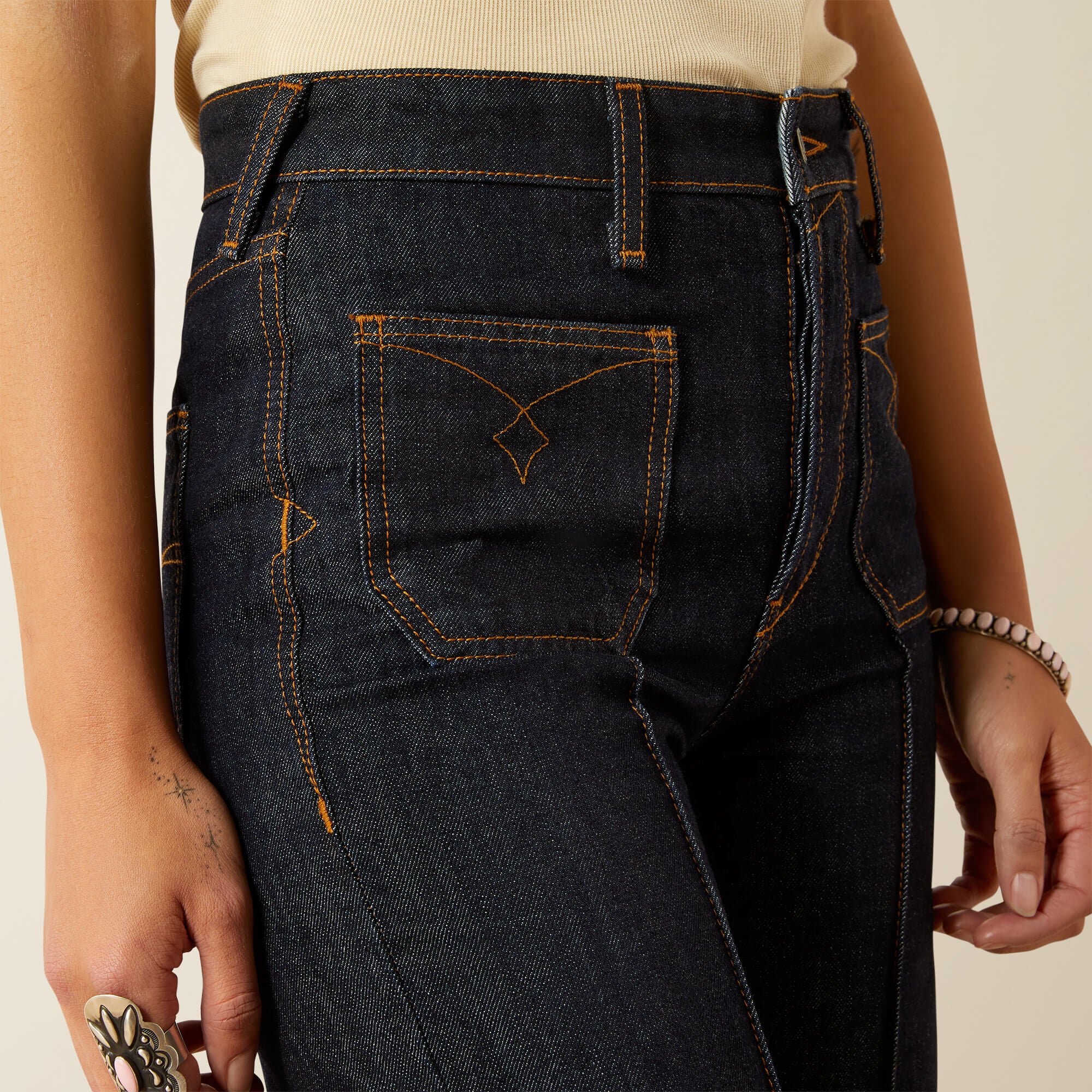 Ultra High Rise Tomboy Western Utility Wide Leg Jean - Trends